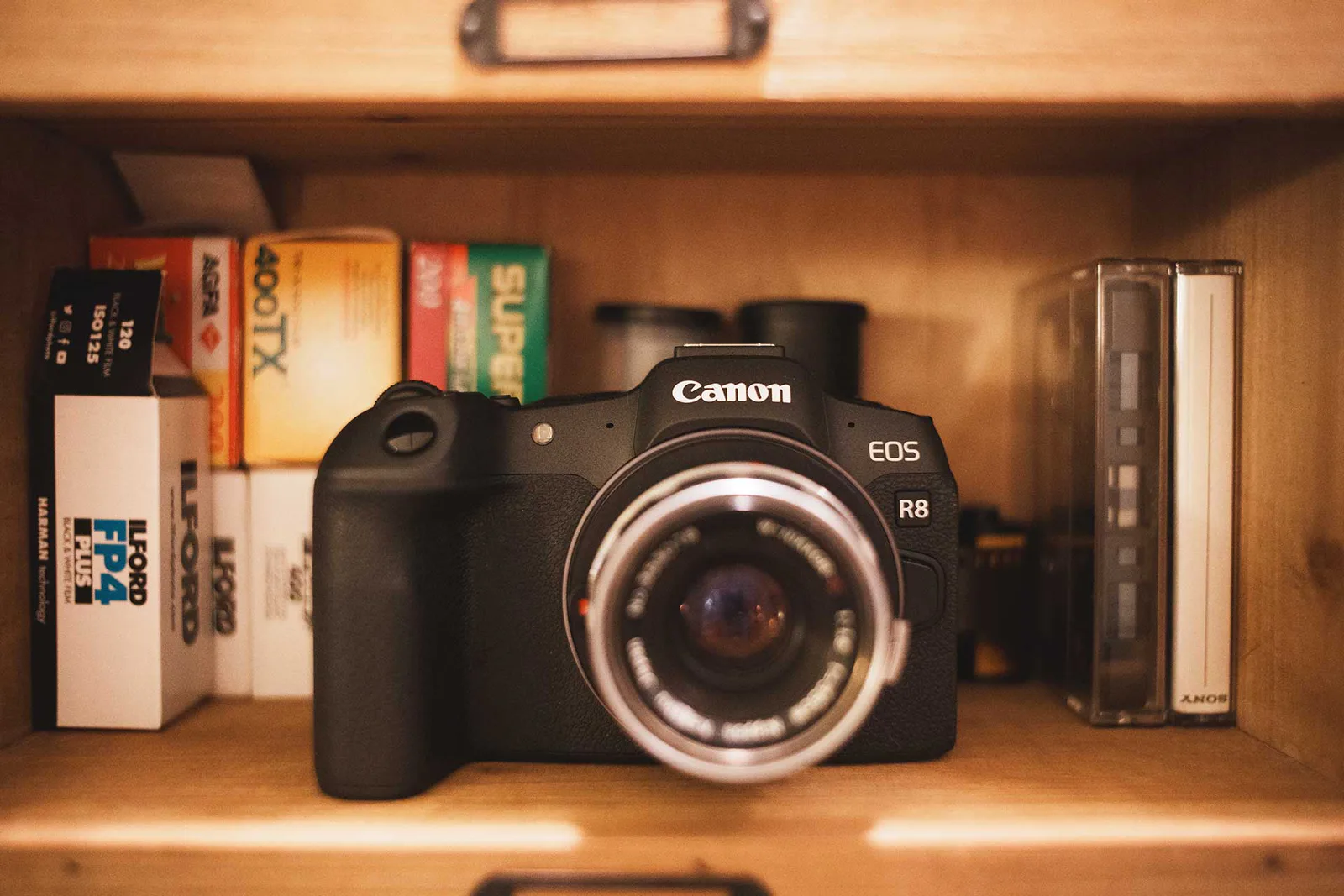 My Canon EOS R8 with Nikon 35mm F1.8